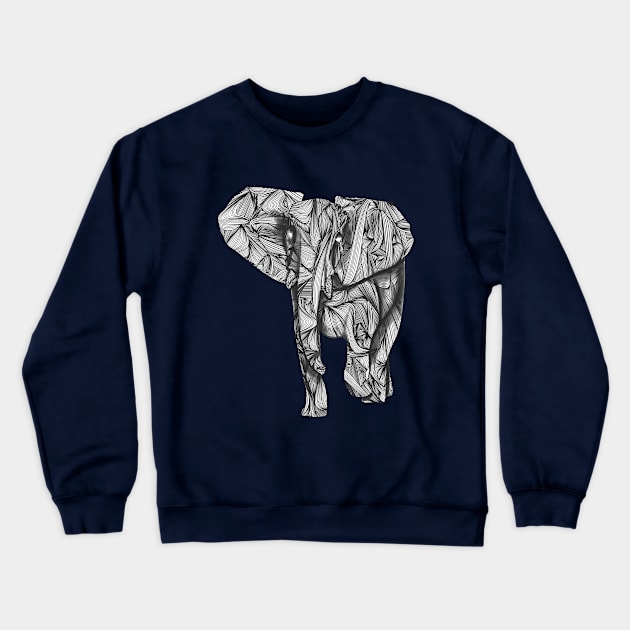 African Elephant Crewneck Sweatshirt by Ben Geiger